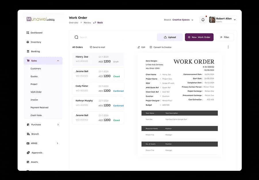 work orders
